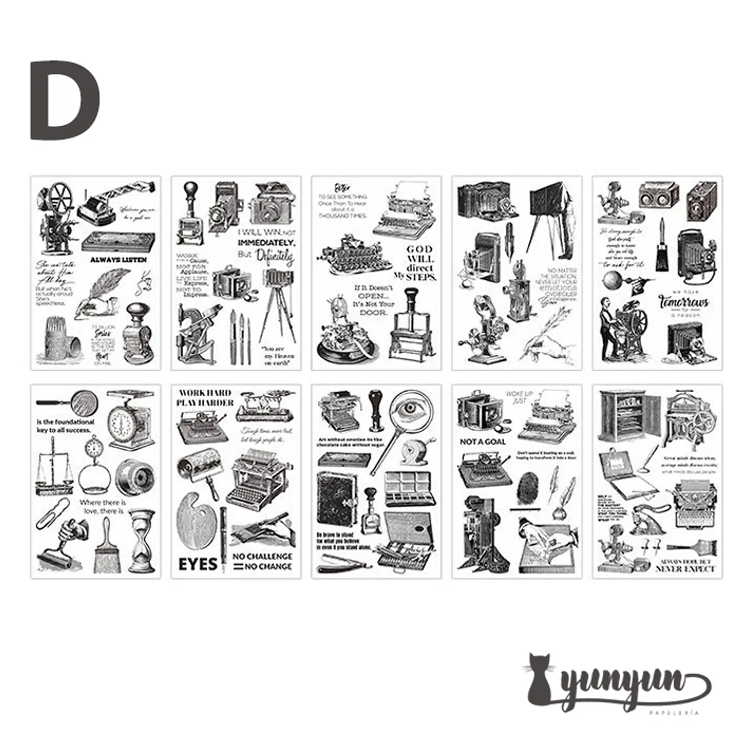 Sticker Book Black and White Diary - 30 pzas 15