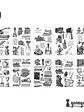 Sticker Book Black and White Diary - 30 pzas - Miniatura 15