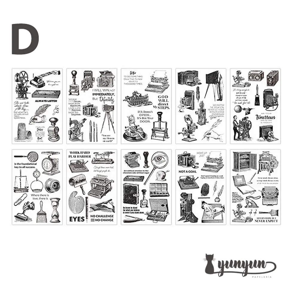 Sticker Book Black and White Diary - 30 pzas 15