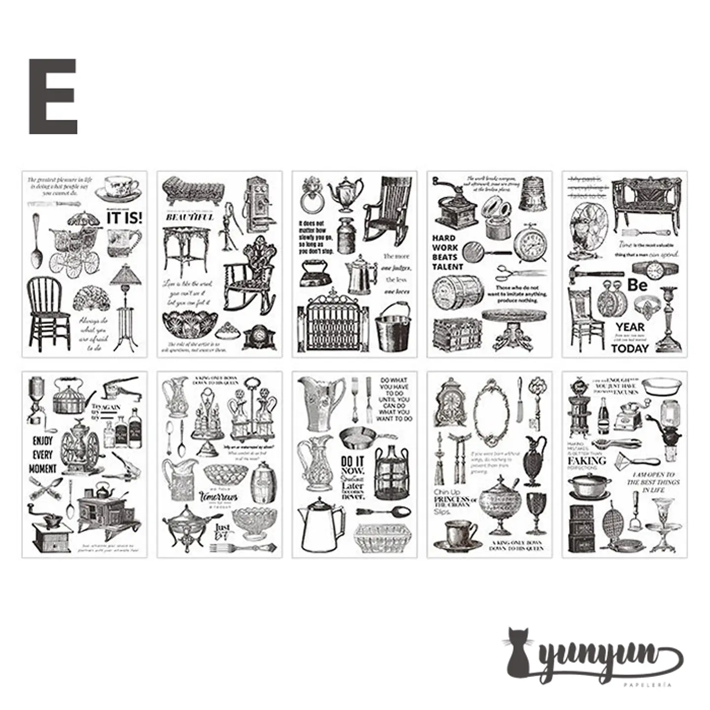 Sticker Book Black and White Diary - 30 pzas 16