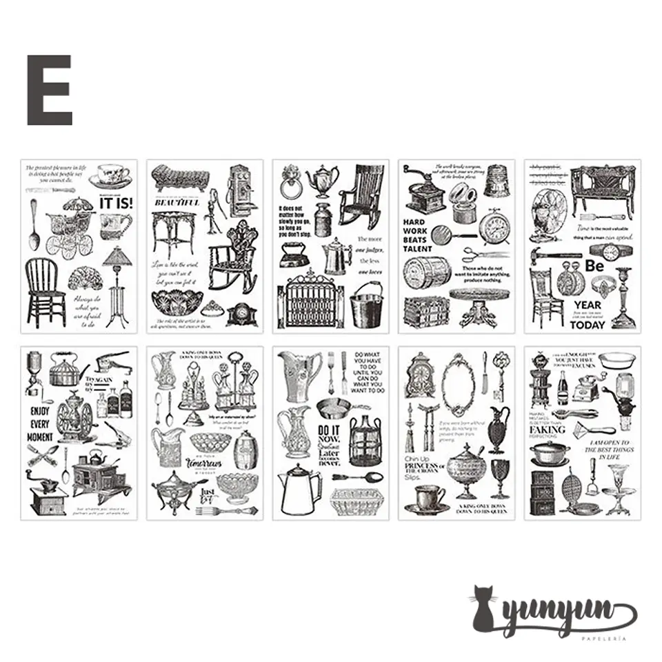 Sticker Book Black and White Diary - 30 pzas 16