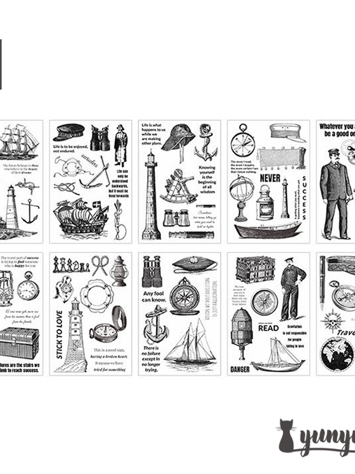 Sticker Book Black and White Diary - 30 pzas 19