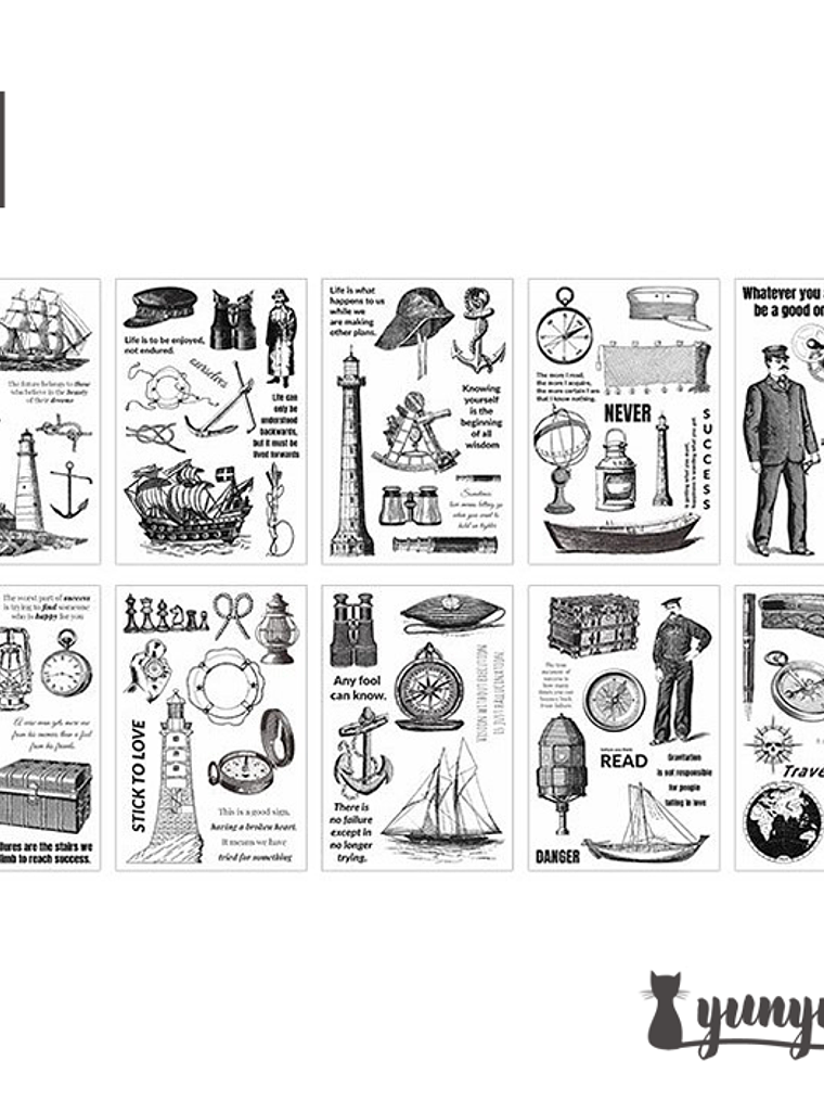 Sticker Book Black and White Diary - 30 pzas 19