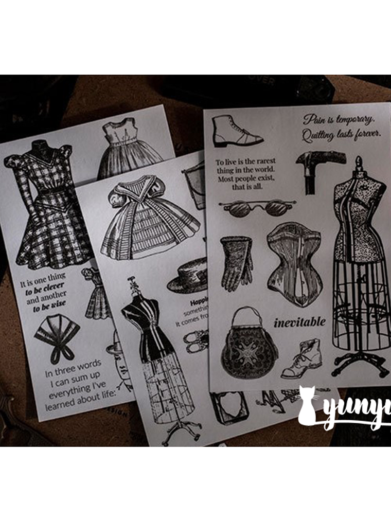 Sticker Book Black and White Diary - 30 pzas 4