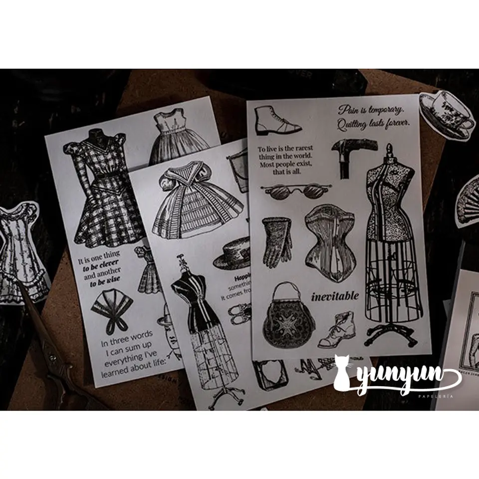 Sticker Book Black and White Diary - 30 pzas 4