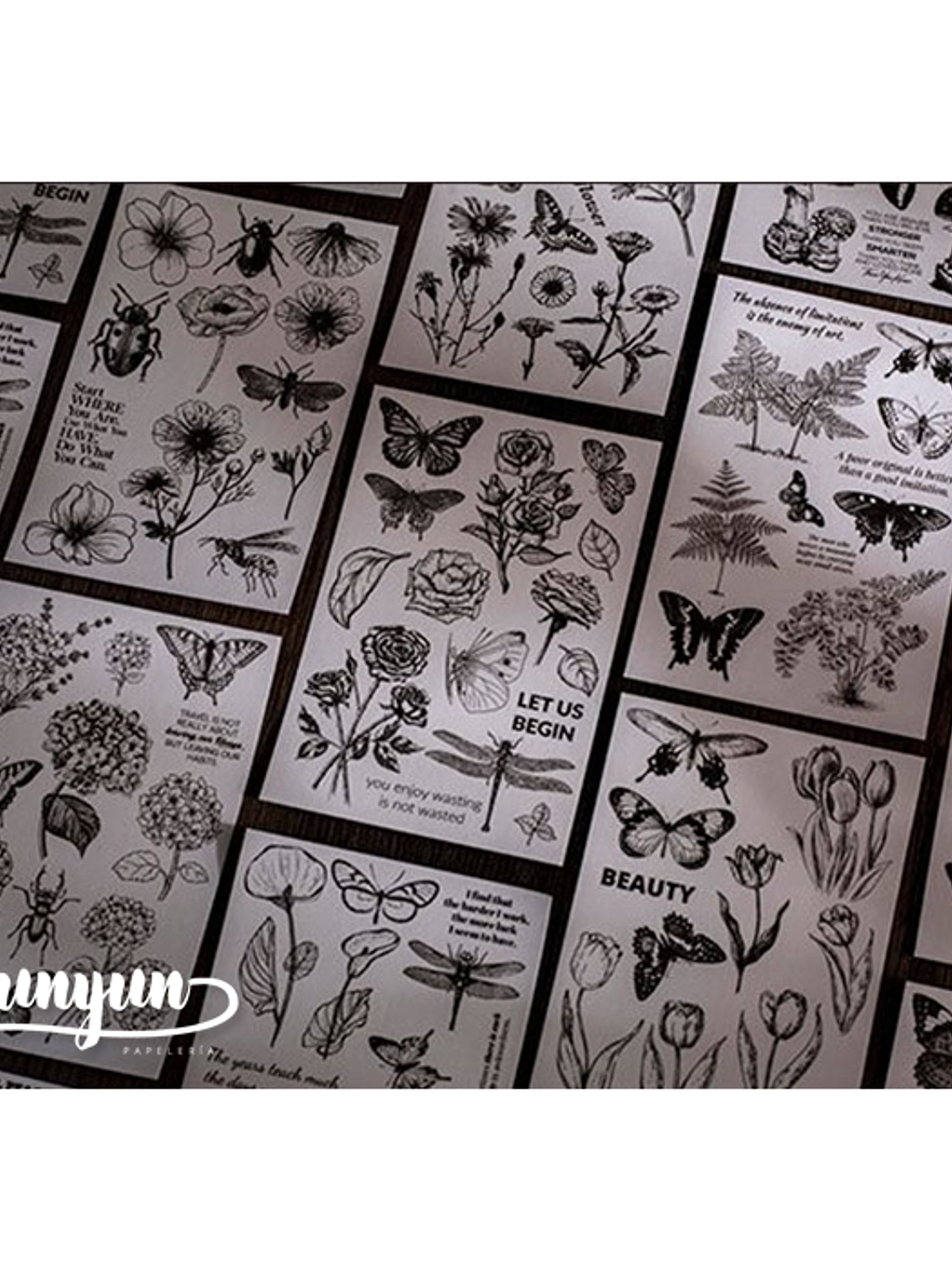 Sticker Book Black and White Diary - 30 pzas 2