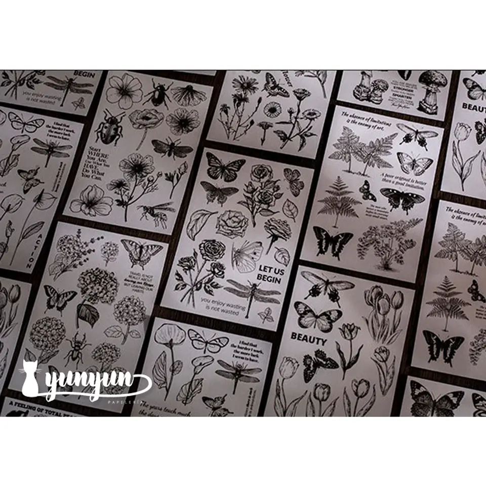Sticker Book Black and White Diary - 30 pzas 2