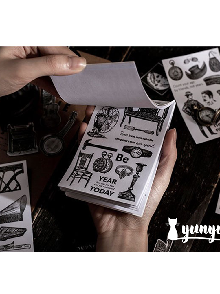 Sticker Book Black and White Diary - 30 pzas 1