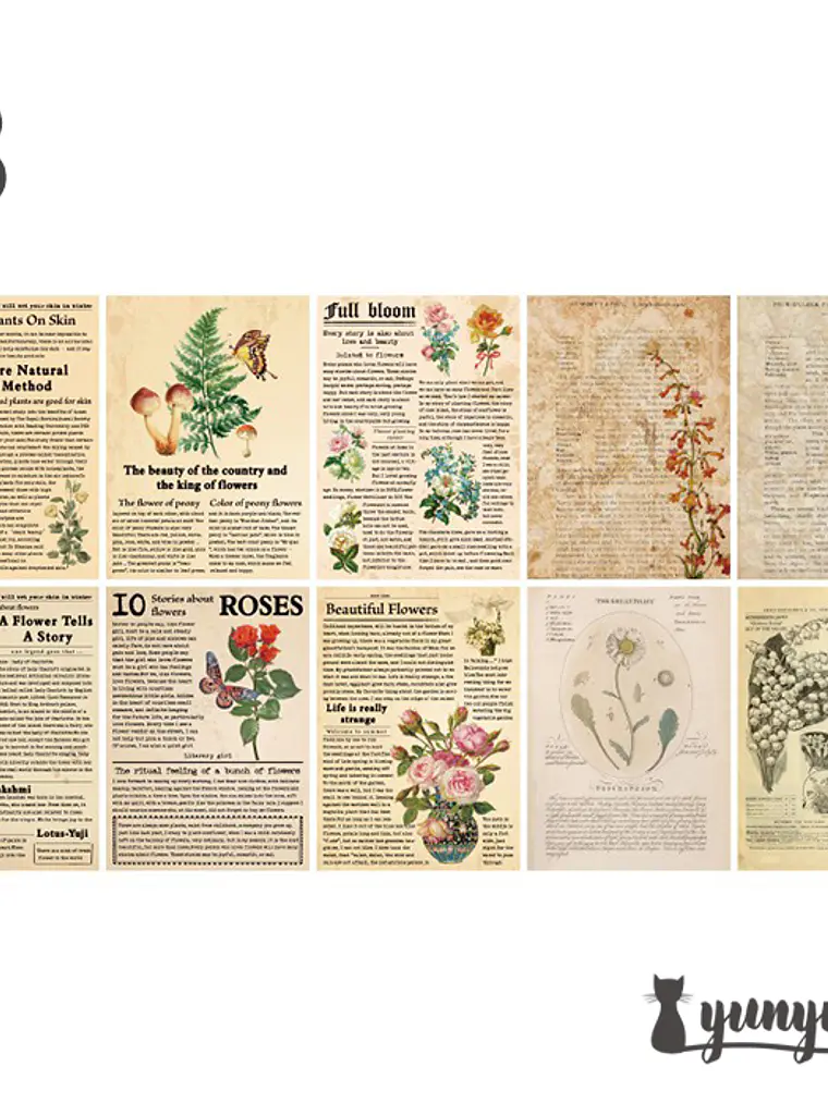 Papeles Periódico Vintage - 30 pzas 12