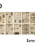 Papeles Periódico Vintage - 30 pzas
