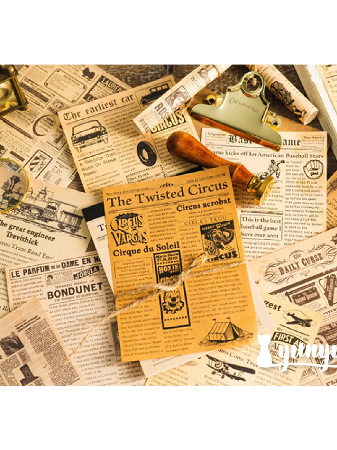 Papeles Periódico Vintage - 30 pzas 4