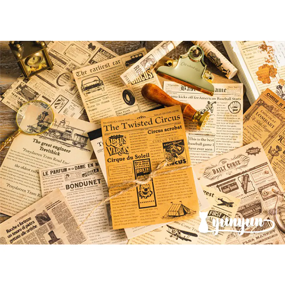 Papeles Periódico Vintage - 30 pzas 4