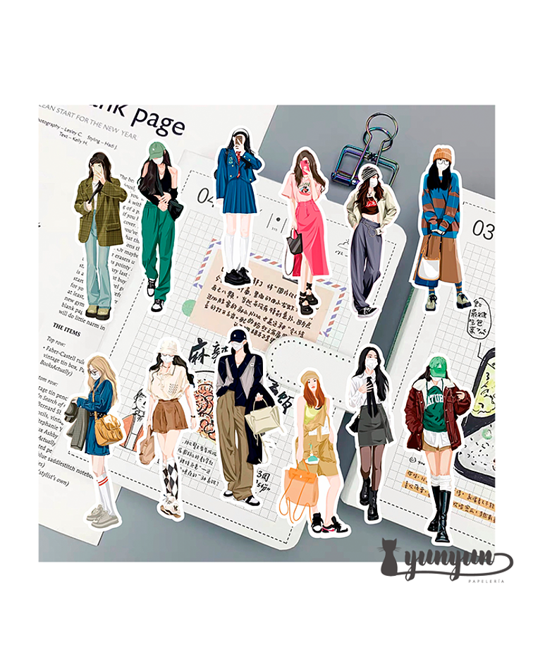 Stickers Fashion Girls - 58 pzas
