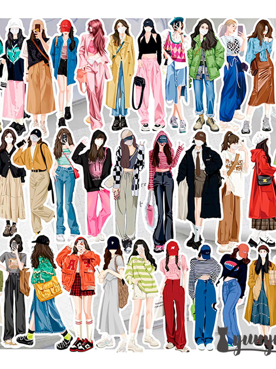 Stickers Fashion Girls - 58 pzas 5
