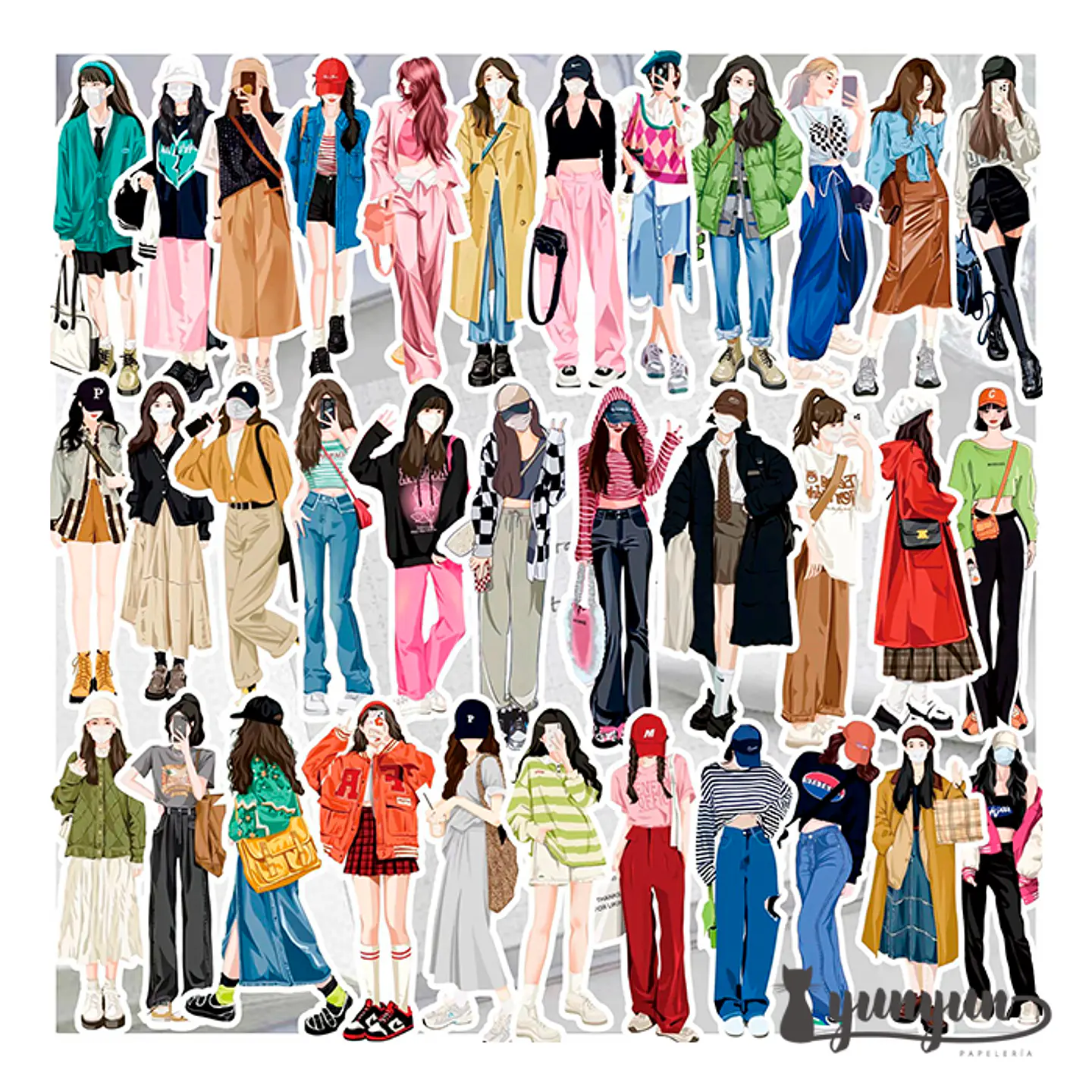 Stickers Fashion Girls - 58 pzas 5