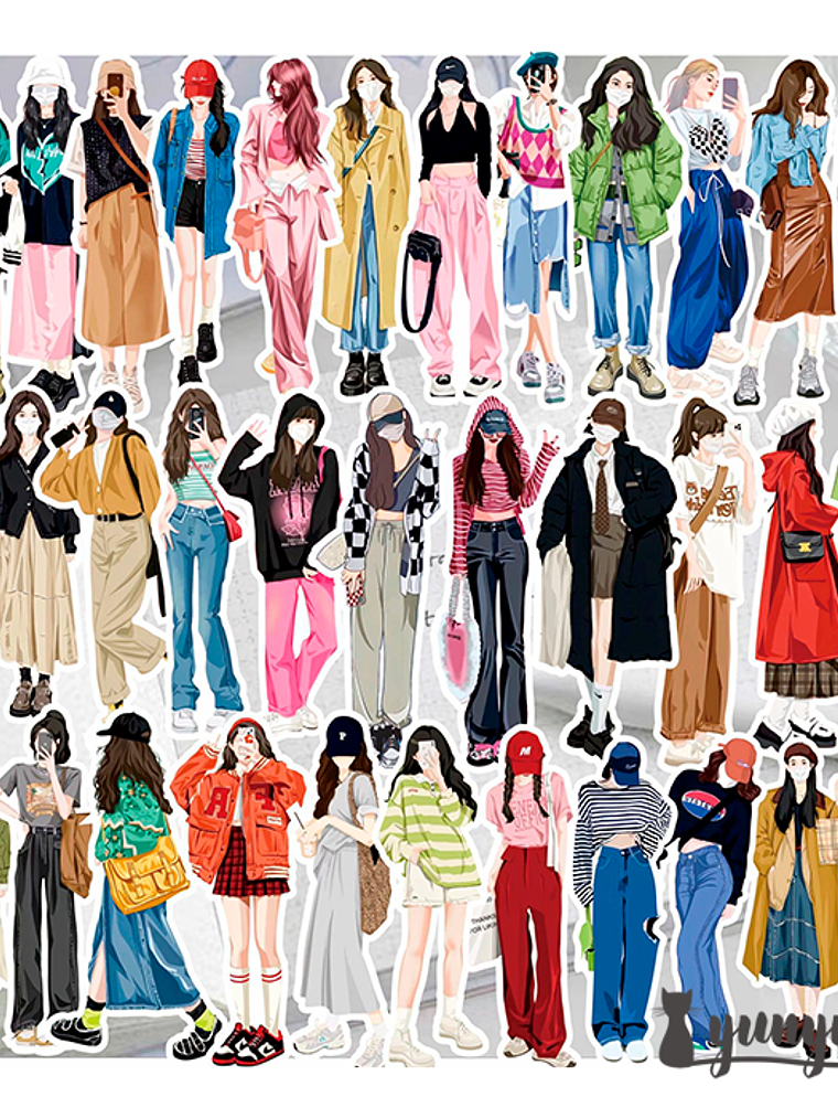 Stickers Fashion Girls - 58 pzas 5
