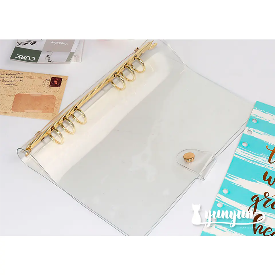 Cubierta Plástico Transparente - Cuaderno Binder Gold 1