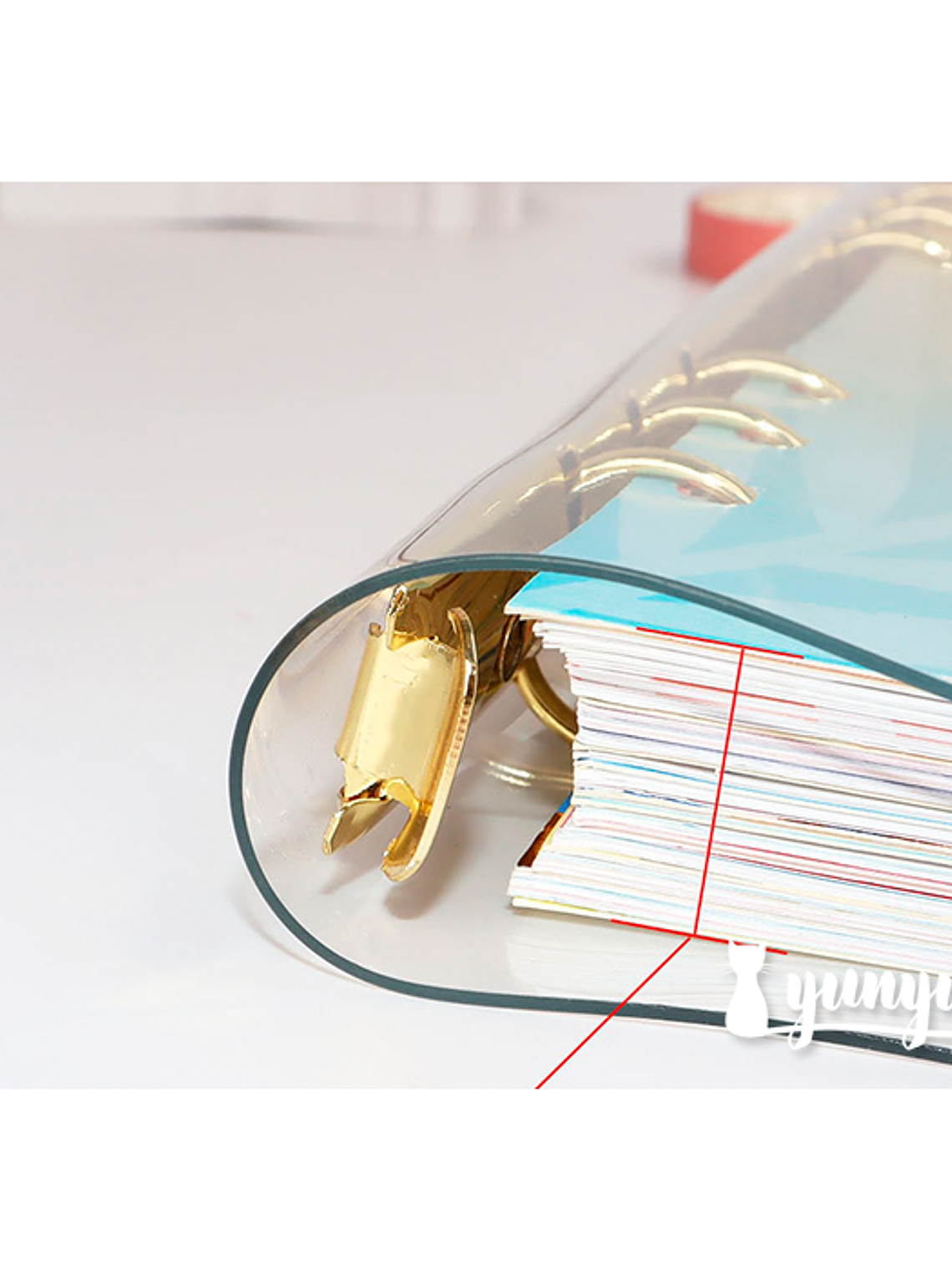 Cubierta Plástico Transparente - Cuaderno Binder Gold 3