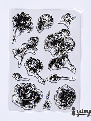 Sellos Silicona Rosas - 11 pzas