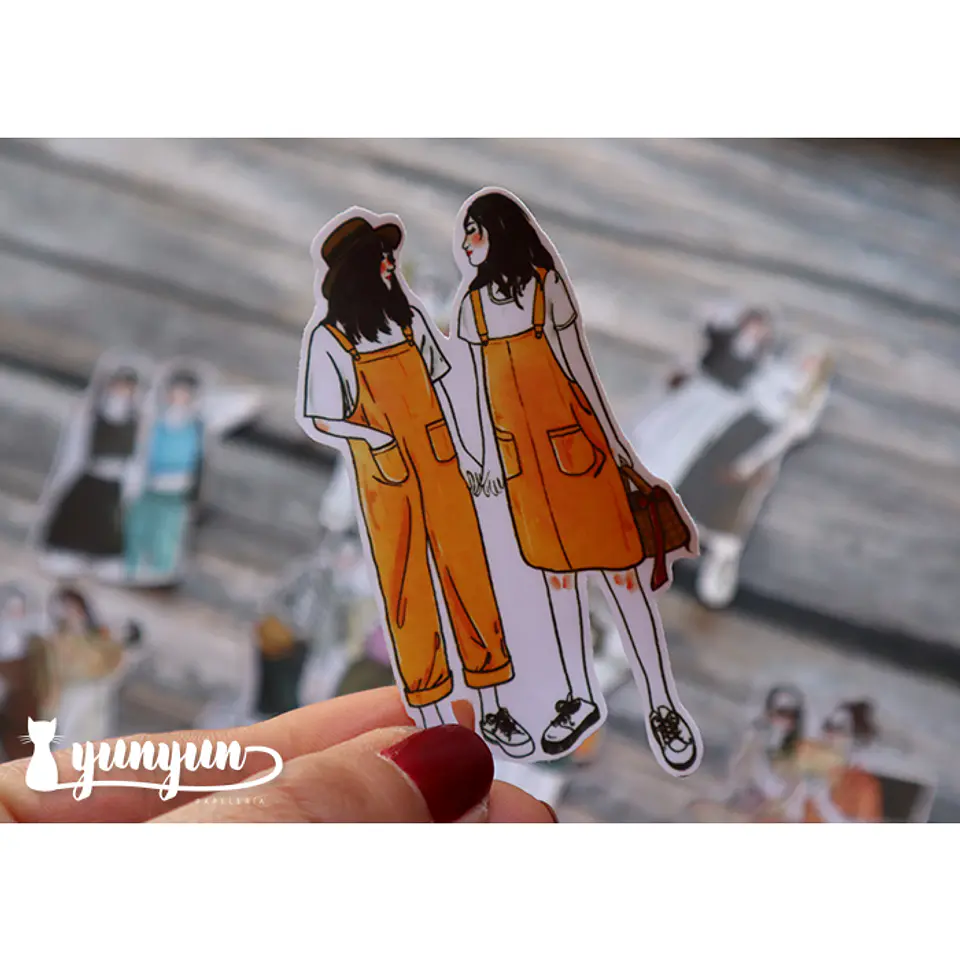 Stickers Girl Friends - 11 pzas 2