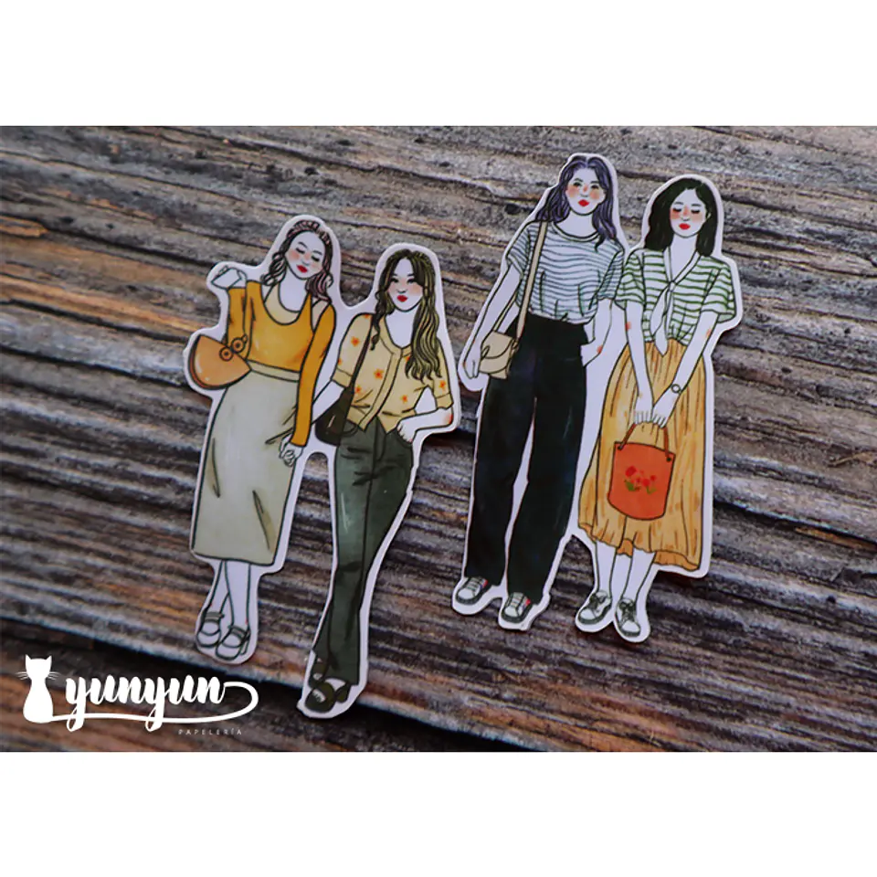 Stickers Girl Friends - 11 pzas 4