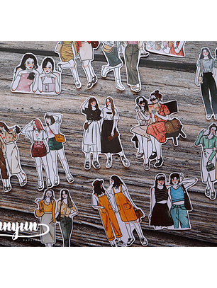 Stickers Girl Friends - 11 pzas