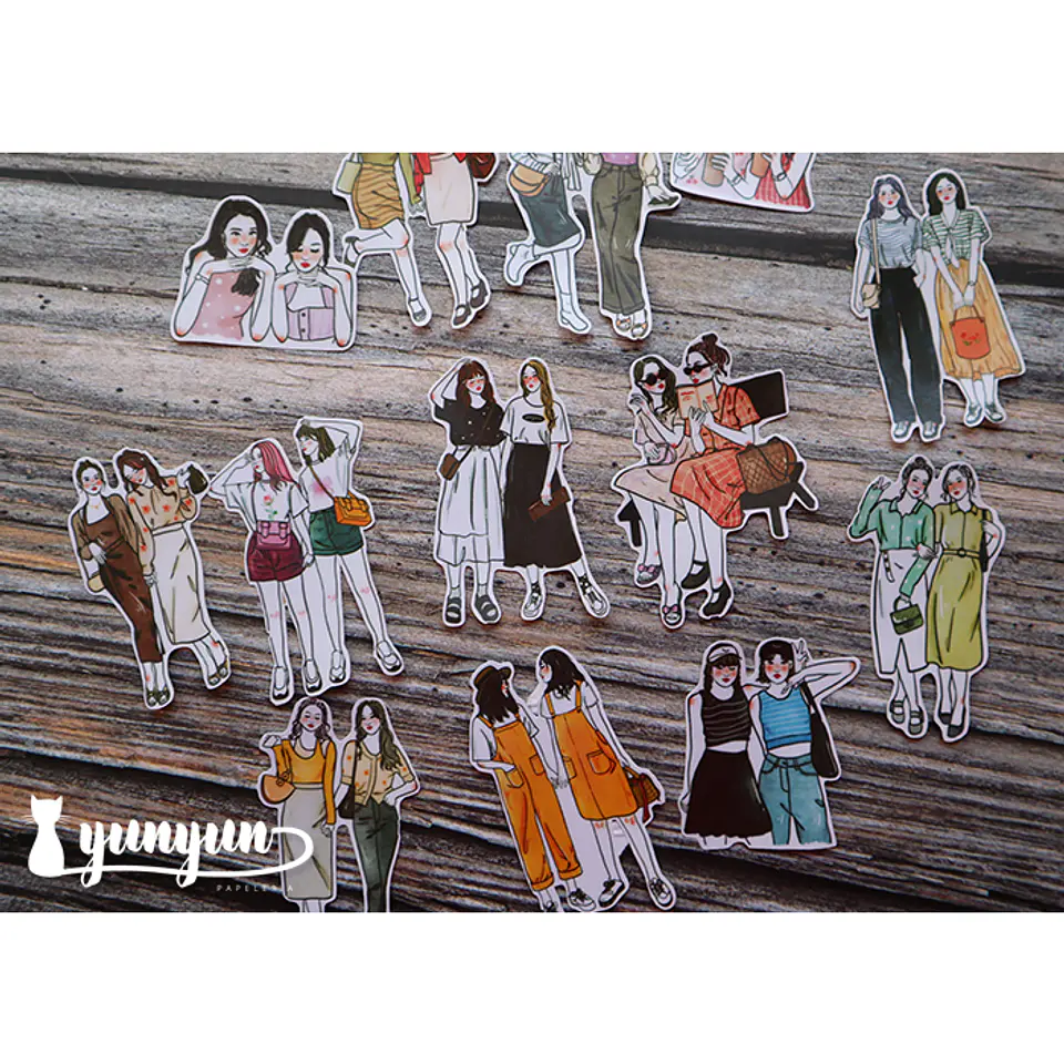 Stickers Girl Friends - 11 pzas 1