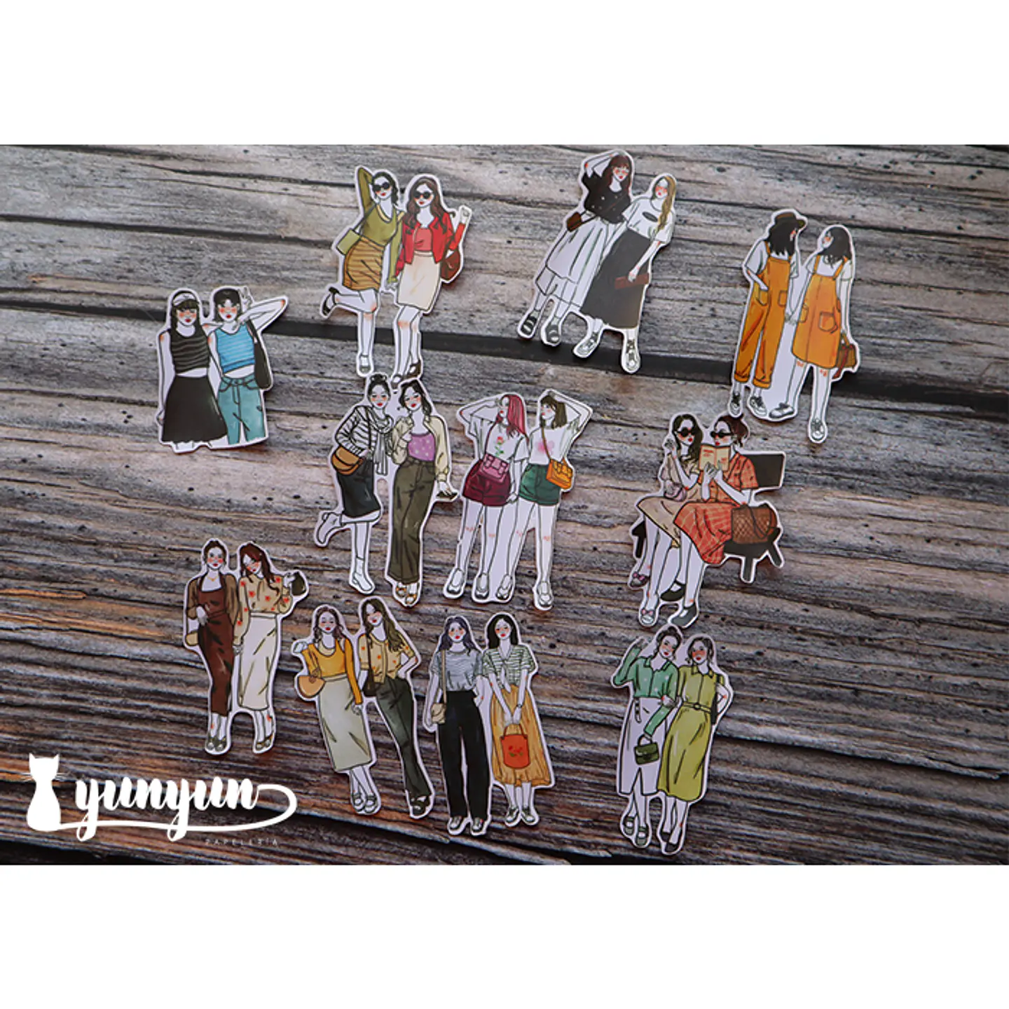 Stickers Girl Friends - 11 pzas 3