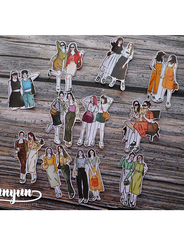 Stickers Girl Friends - 11 pzas 3