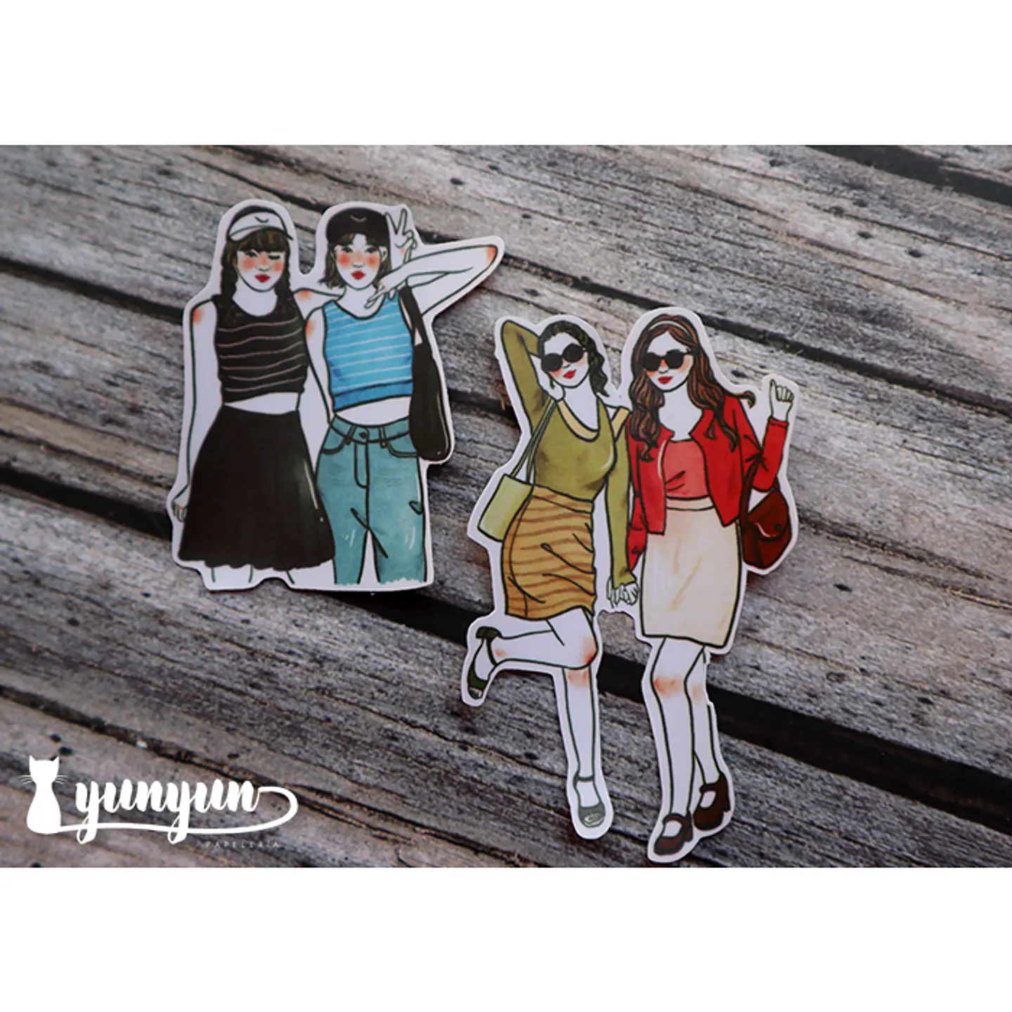 Stickers Girl Friends - 11 pzas 8