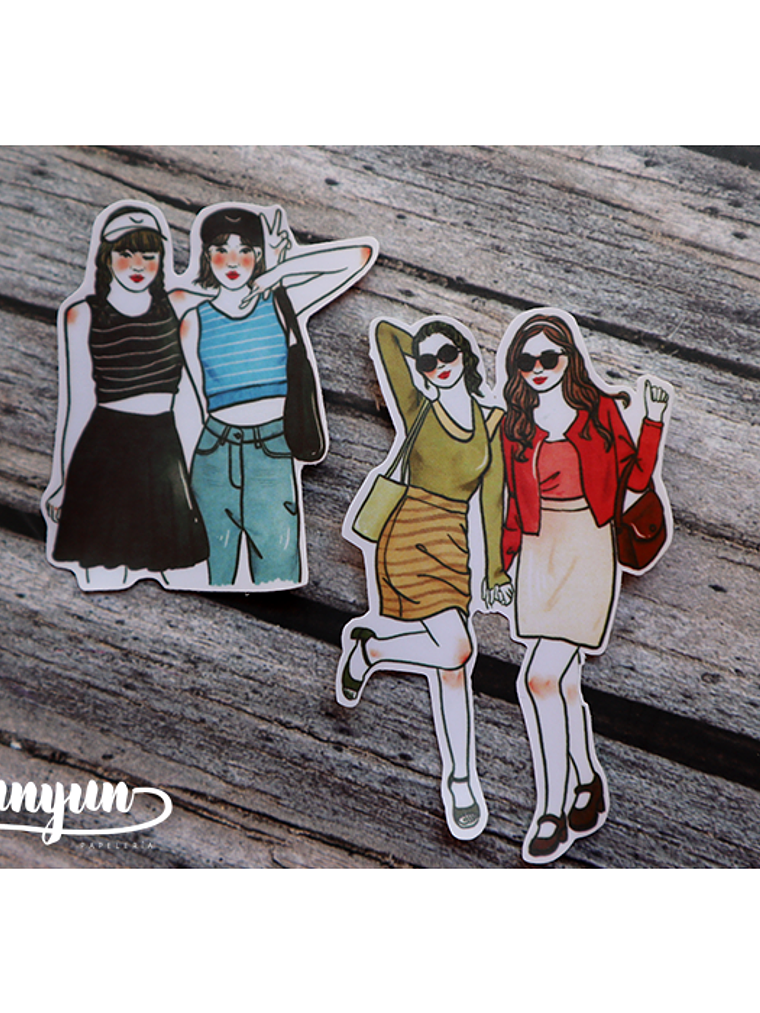 Stickers Girl Friends - 11 pzas 8