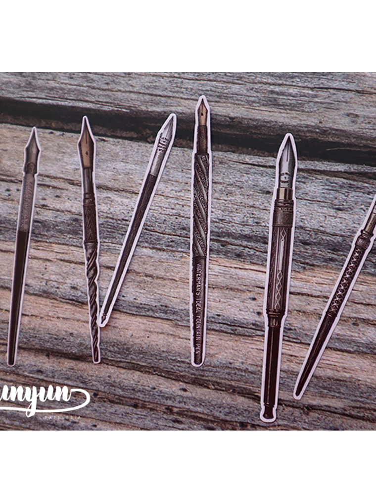 Stickers Escritura Vintage - 18 pzas 5