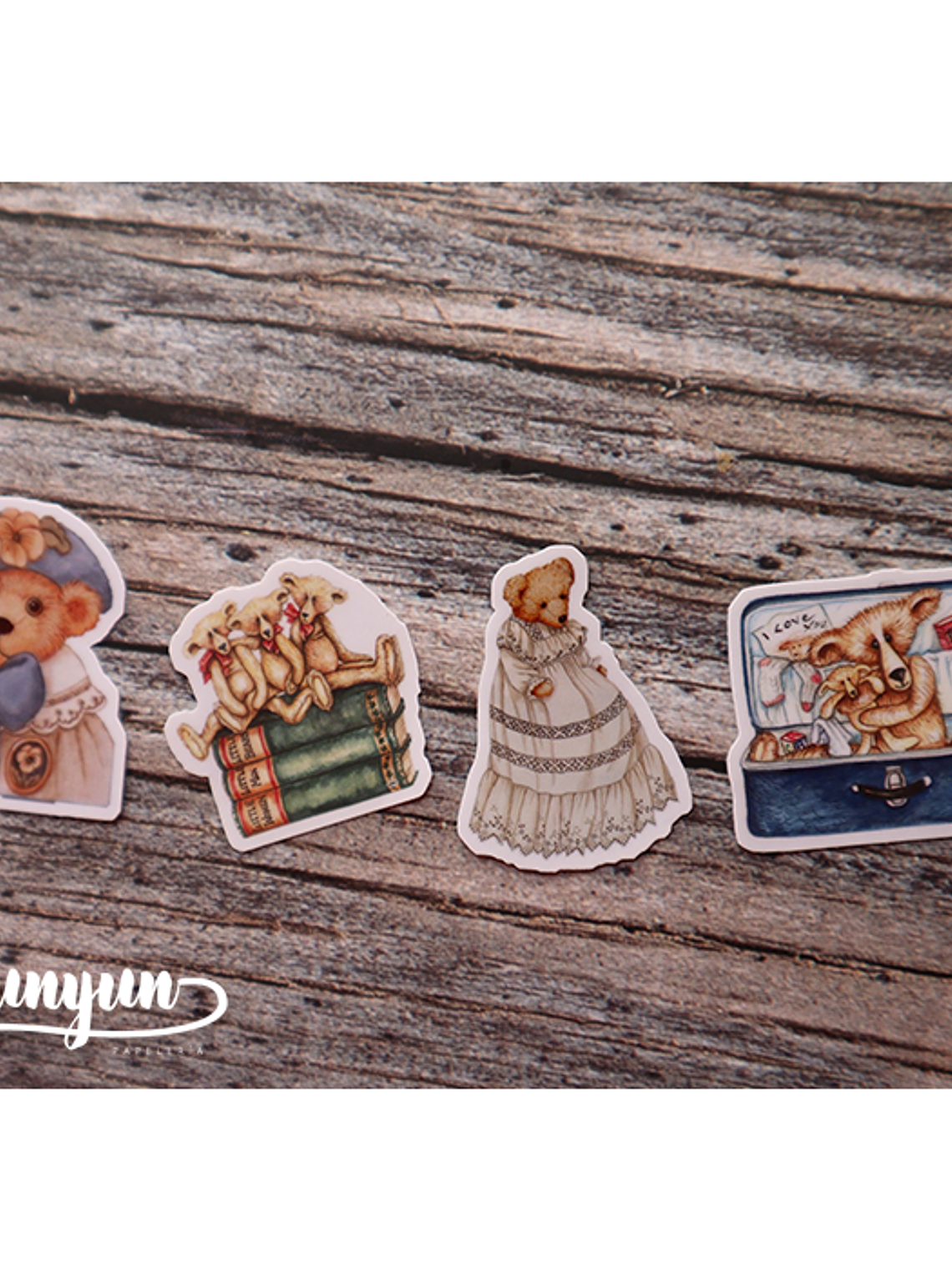 Stickers Vintage Teddy Bear - 40 pzas 5