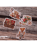 Stickers Vintage Teddy Bear - 40 pzas