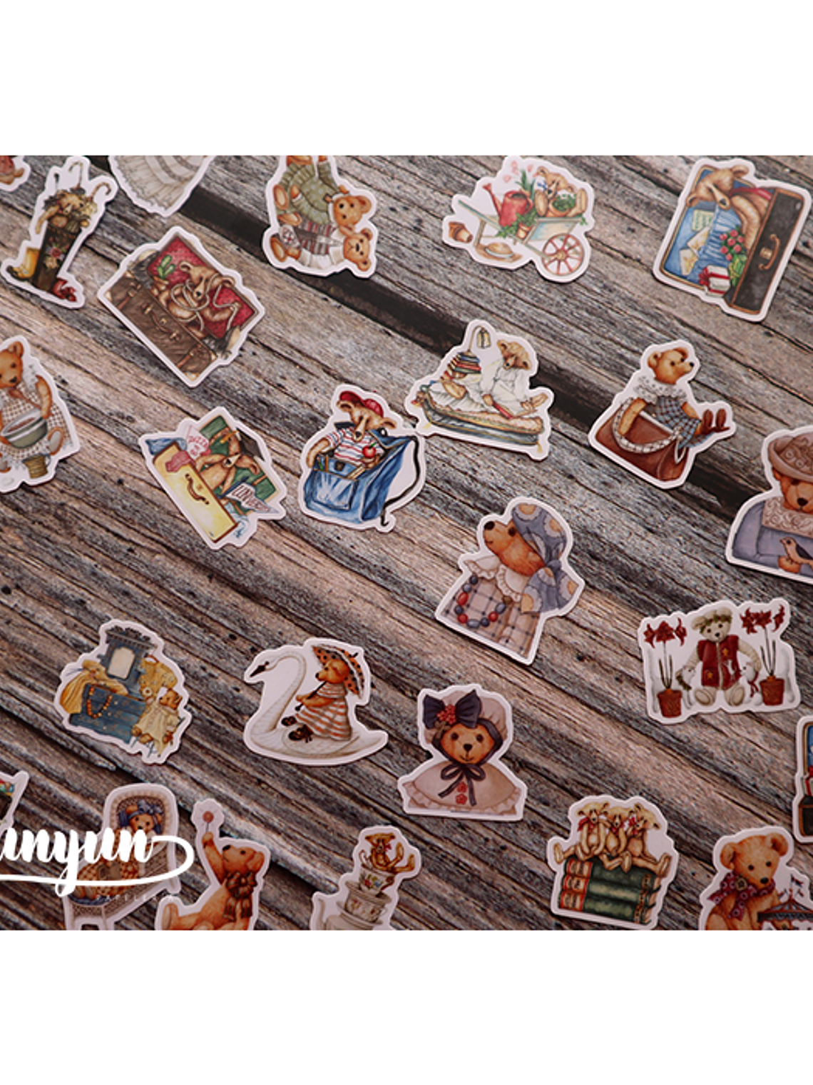 Stickers Vintage Teddy Bear - 40 pzas 1
