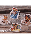 Stickers Vintage Teddy Bear - 40 pzas