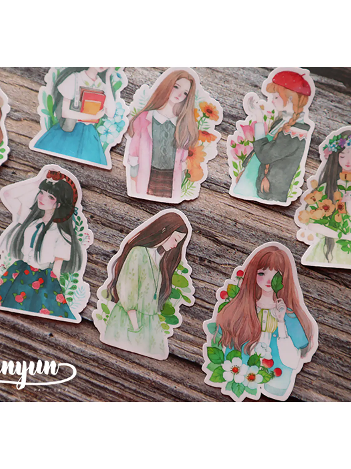 Stickers Girls & Flowers - 15 pzas 6