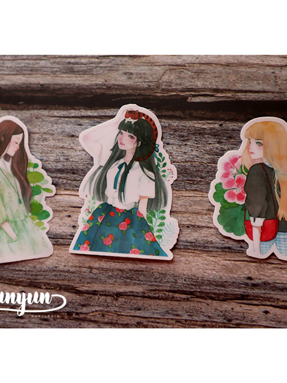 Stickers Girls & Flowers - 15 pzas 5