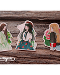 Stickers Girls & Flowers - 15 pzas