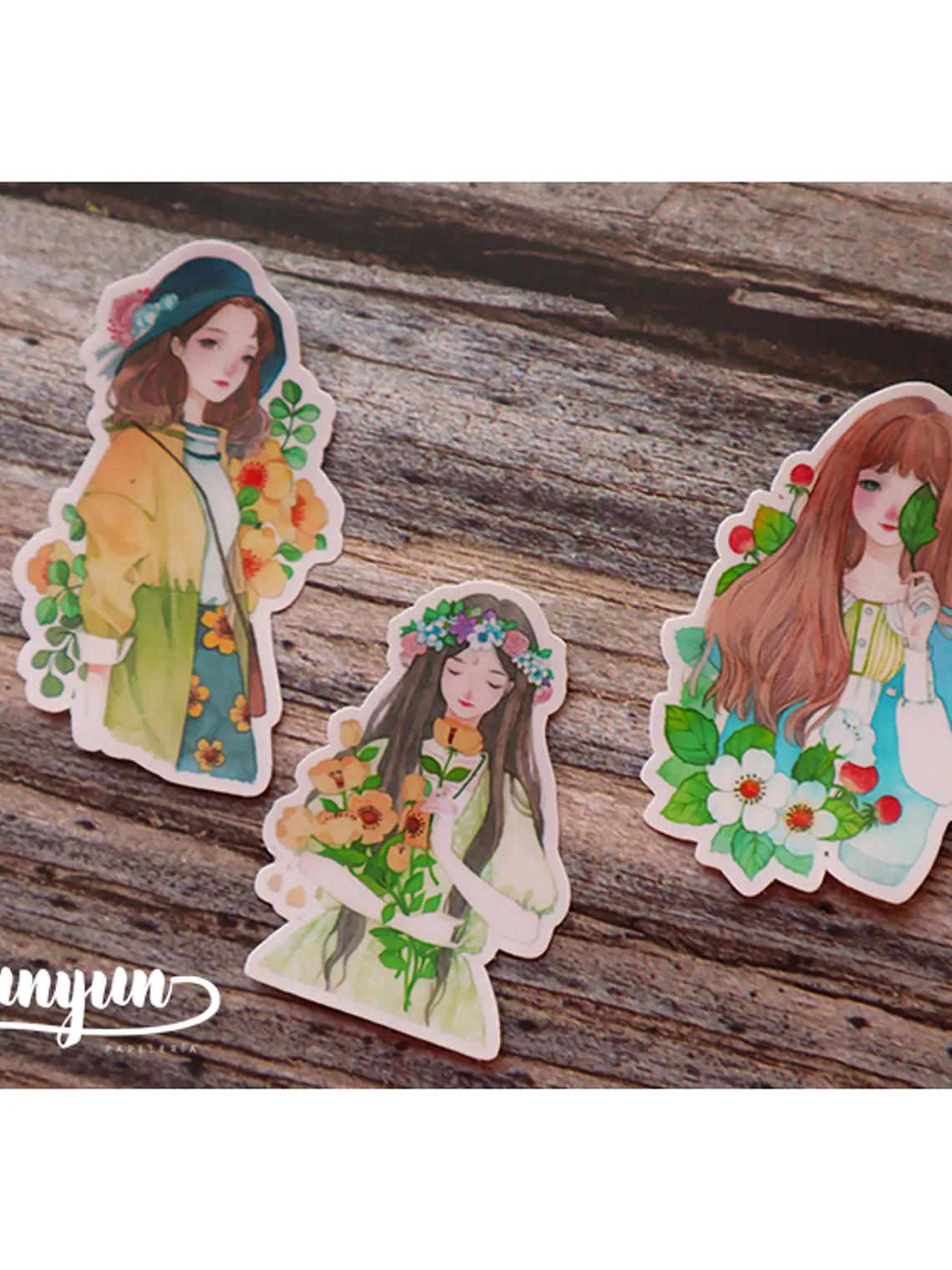 Stickers Girls & Flowers - 15 pzas 7