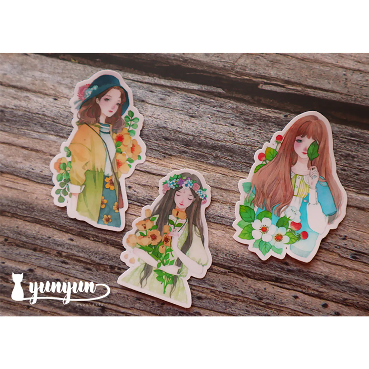 Stickers Girls & Flowers - 15 pzas 7