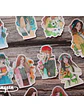 Stickers Girls & Flowers - 15 pzas - Miniatura 8