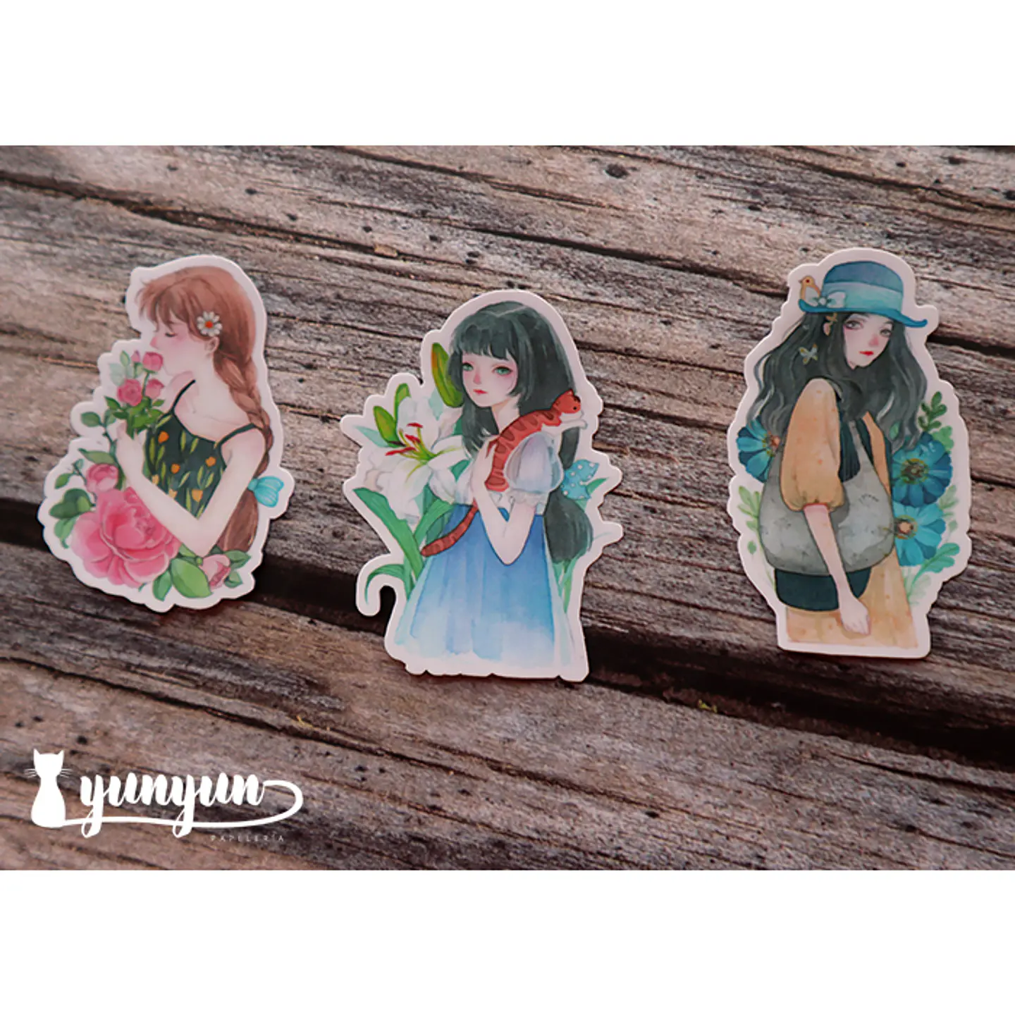 Stickers Girls & Flowers - 15 pzas 9