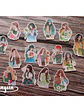 Stickers Girls & Flowers - 15 pzas - Miniatura 2