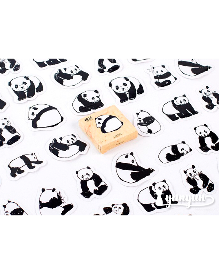 Caja Stickers Panda - 45 pzas