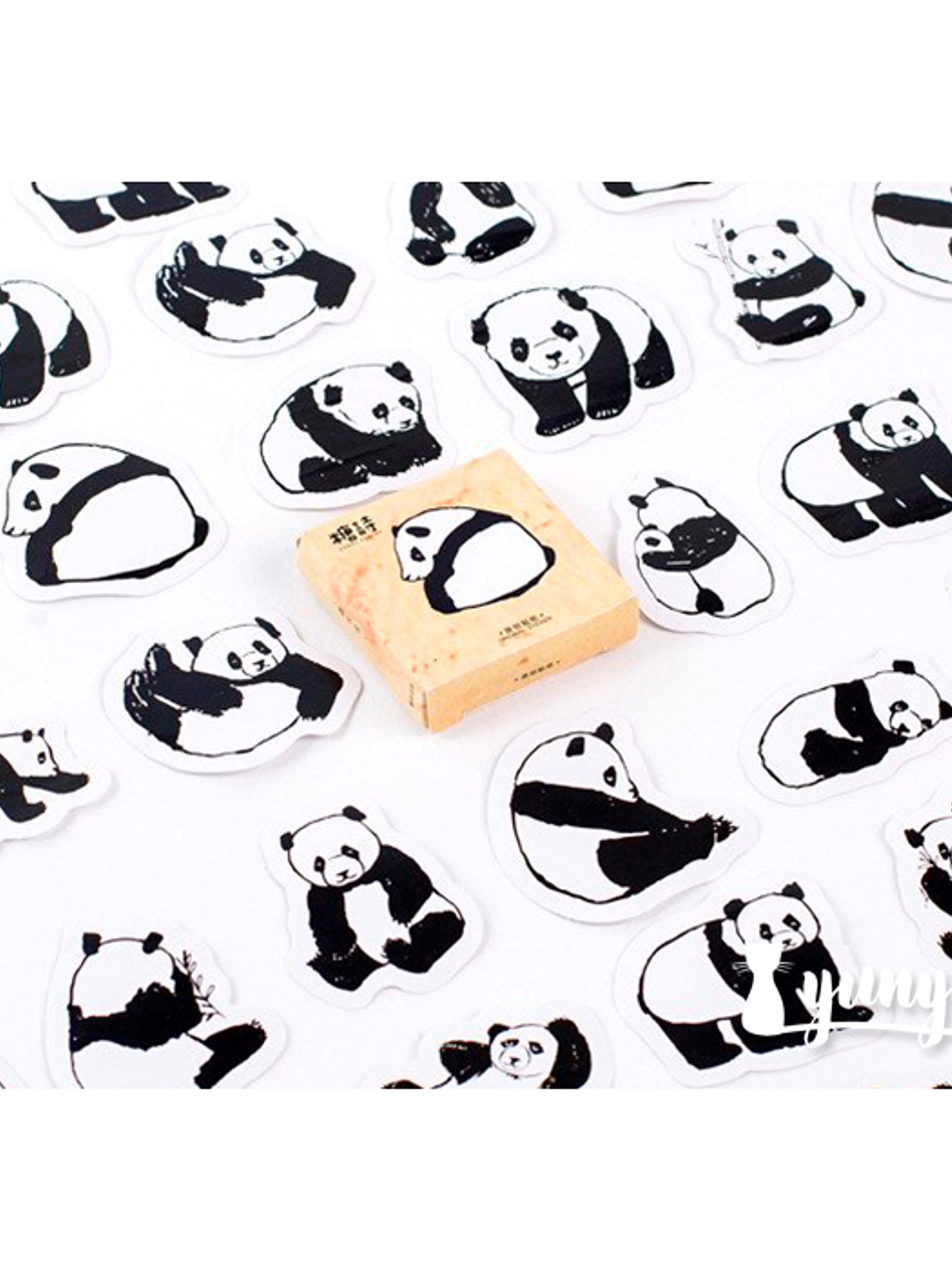 Caja Stickers Panda - 45 pzas 1