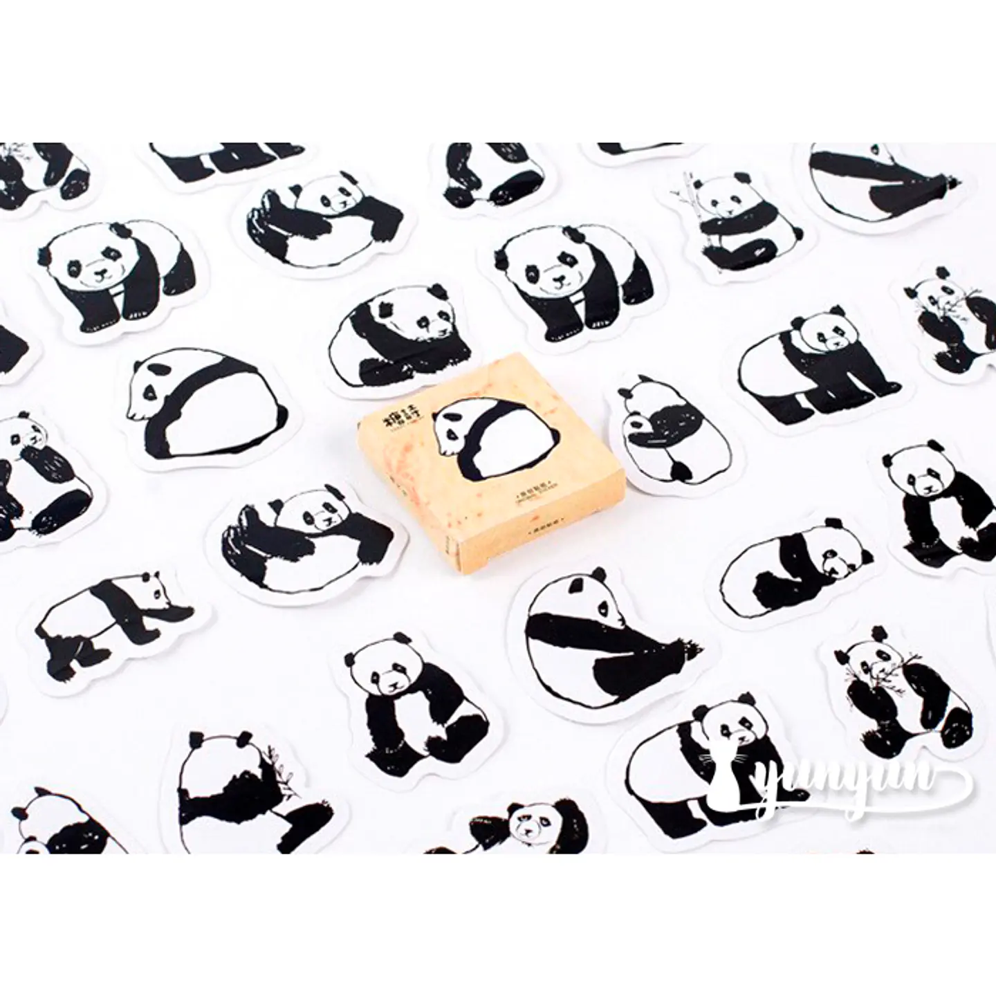 Caja Stickers Panda - 45 pzas 1