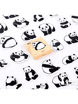 Caja Stickers Panda - 45 pzas