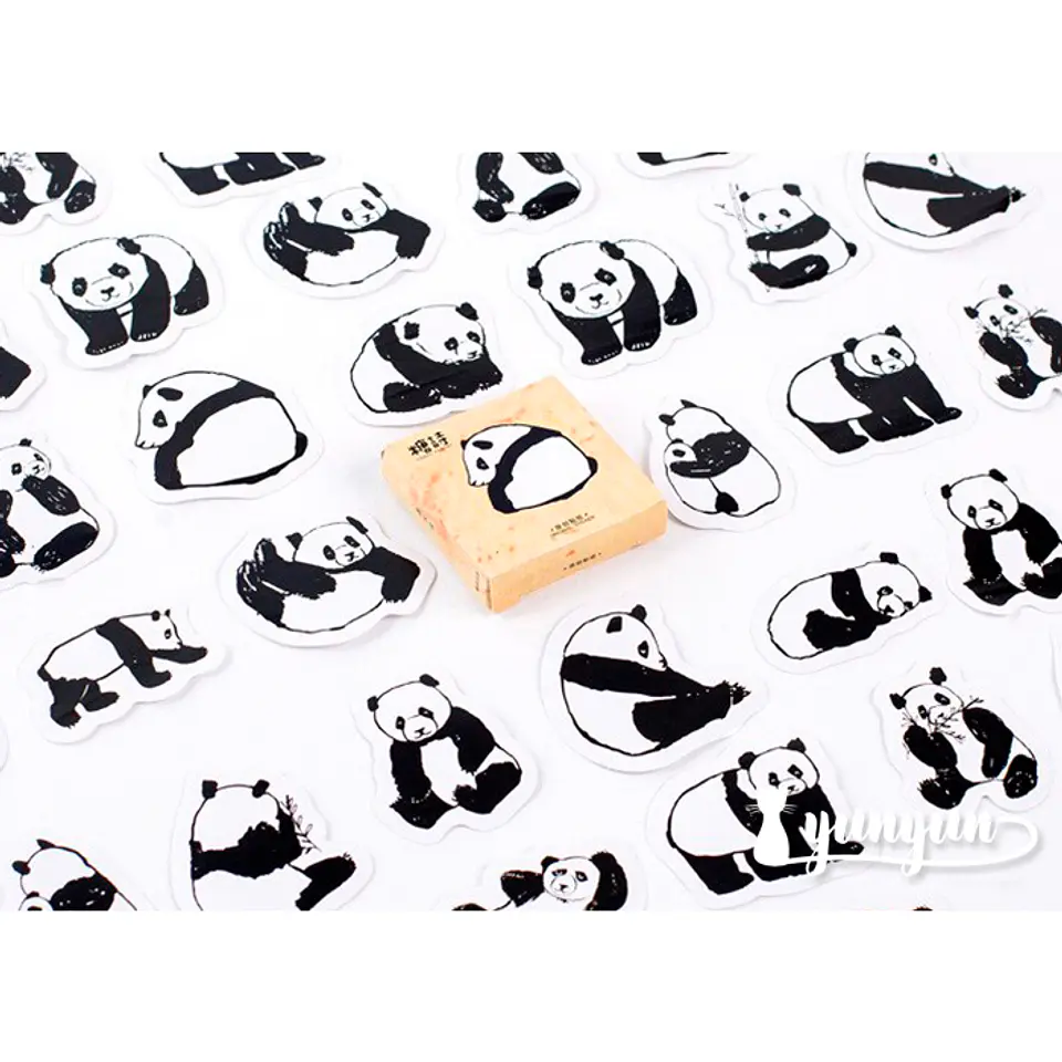 Caja Stickers Panda - 45 pzas 1