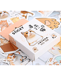 Caja Stickers Gato Orange Tabby - 45 pzas